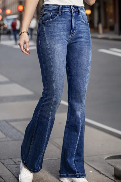 Curve Mia High Waist Flare Jeans - Jeans Tangerine Goddess Medium / 1XL