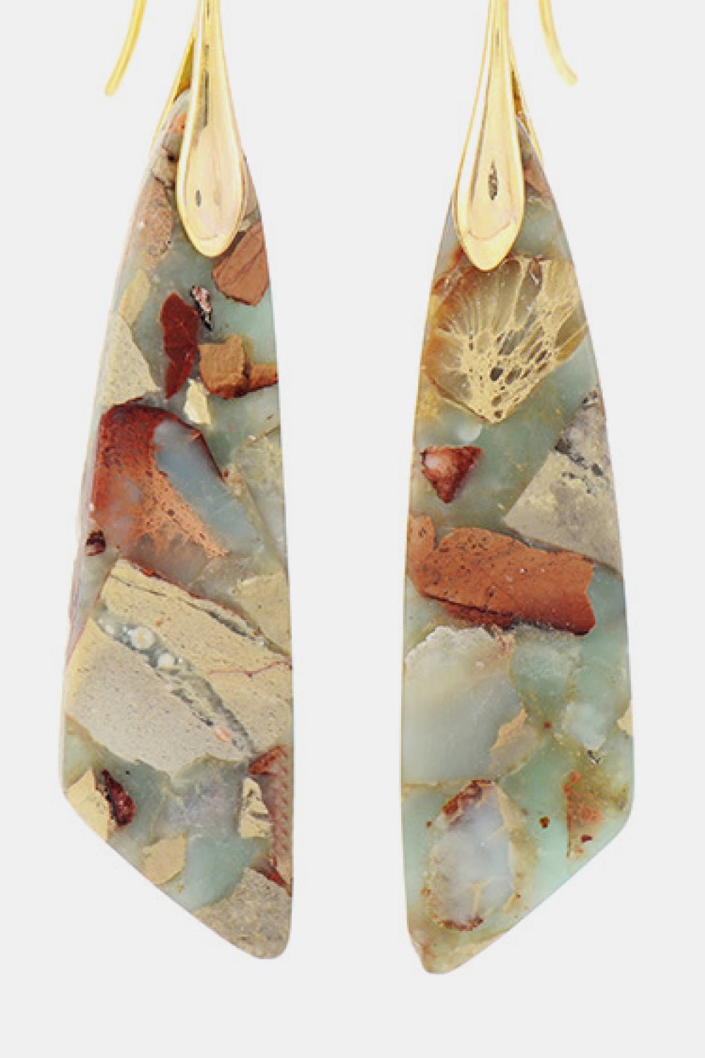 Handmade Natural Stone Dangle Earrings - Tangerine Goddess