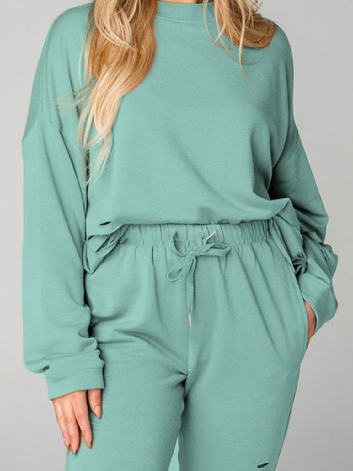 Sweatshirt and Joggers Set - Tangerine Goddess