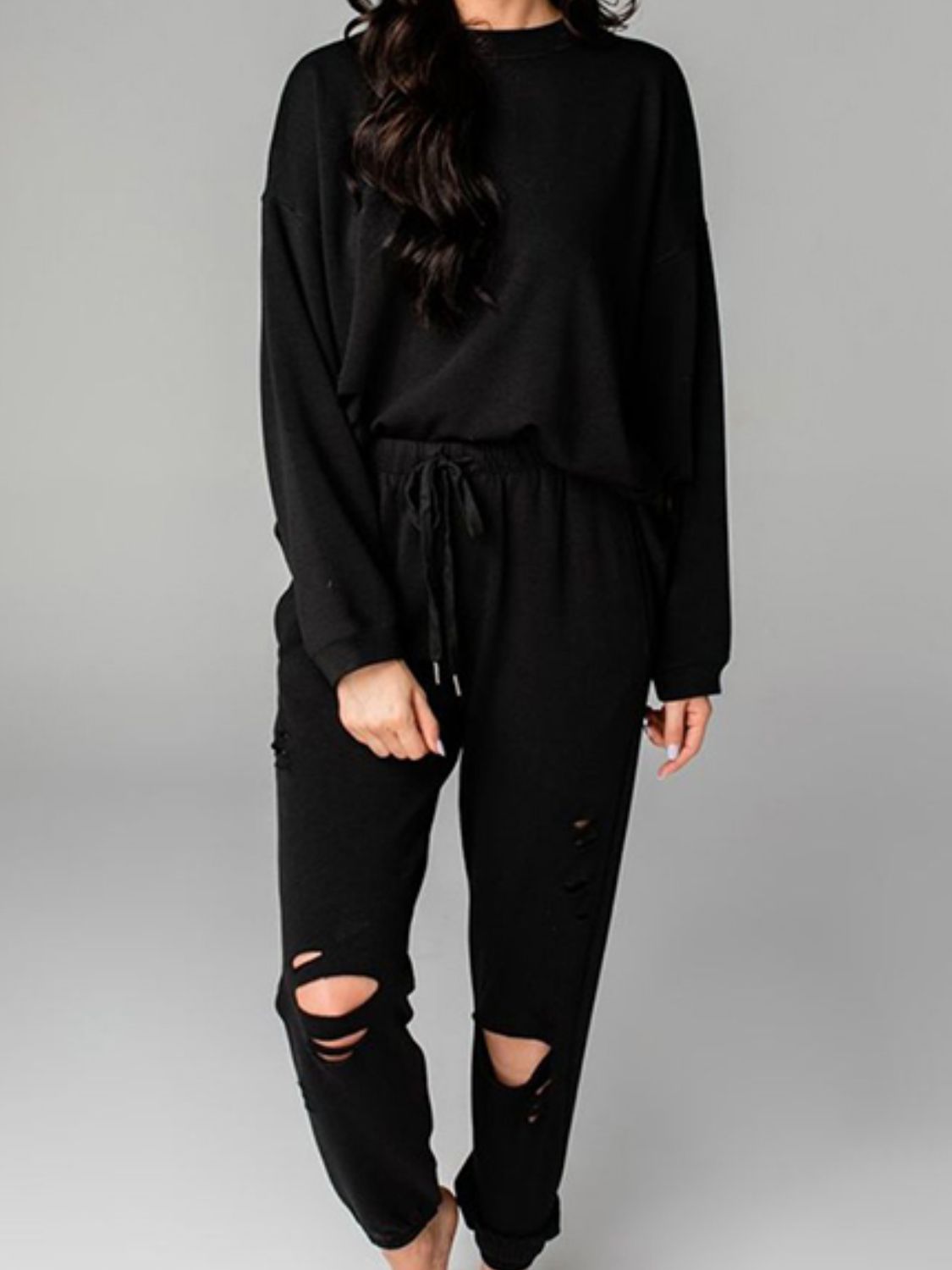 Sweatshirt and Joggers Set - Tangerine Goddess