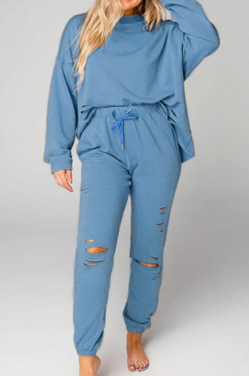 Sweatshirt and Joggers Set - Tangerine Goddess