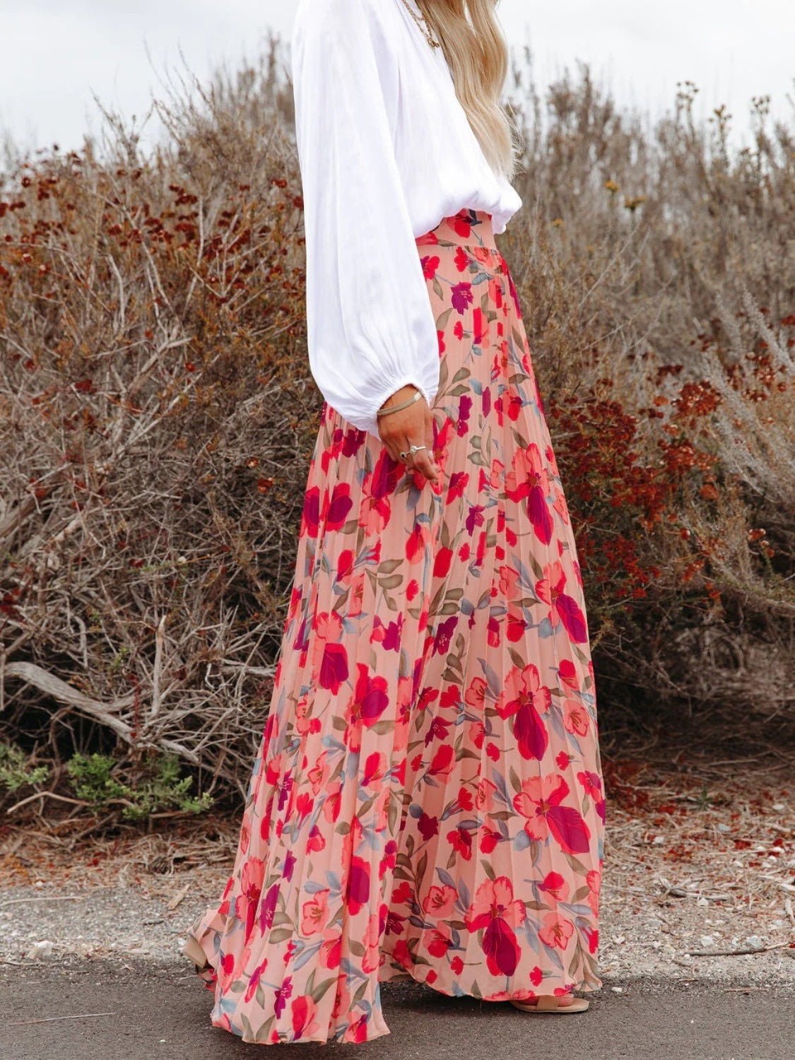 Gemma Pleated Maxi Skirt