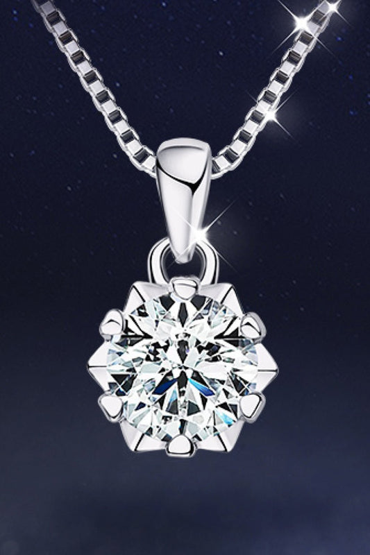 1 Carat Moissanite Necklace - Tangerine Goddess