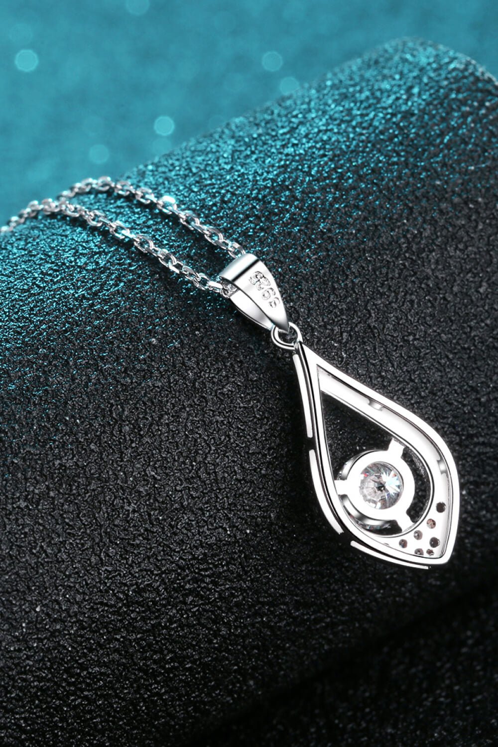 Always Glamorous Moissanite Pendant Necklace - Tangerine Goddess