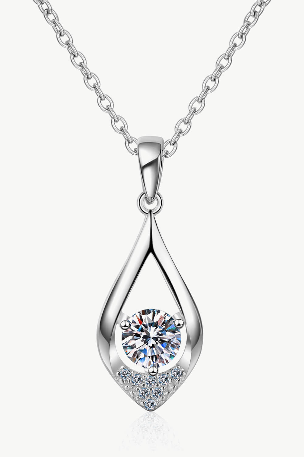 Always Glamorous Moissanite Pendant Necklace - Tangerine Goddess