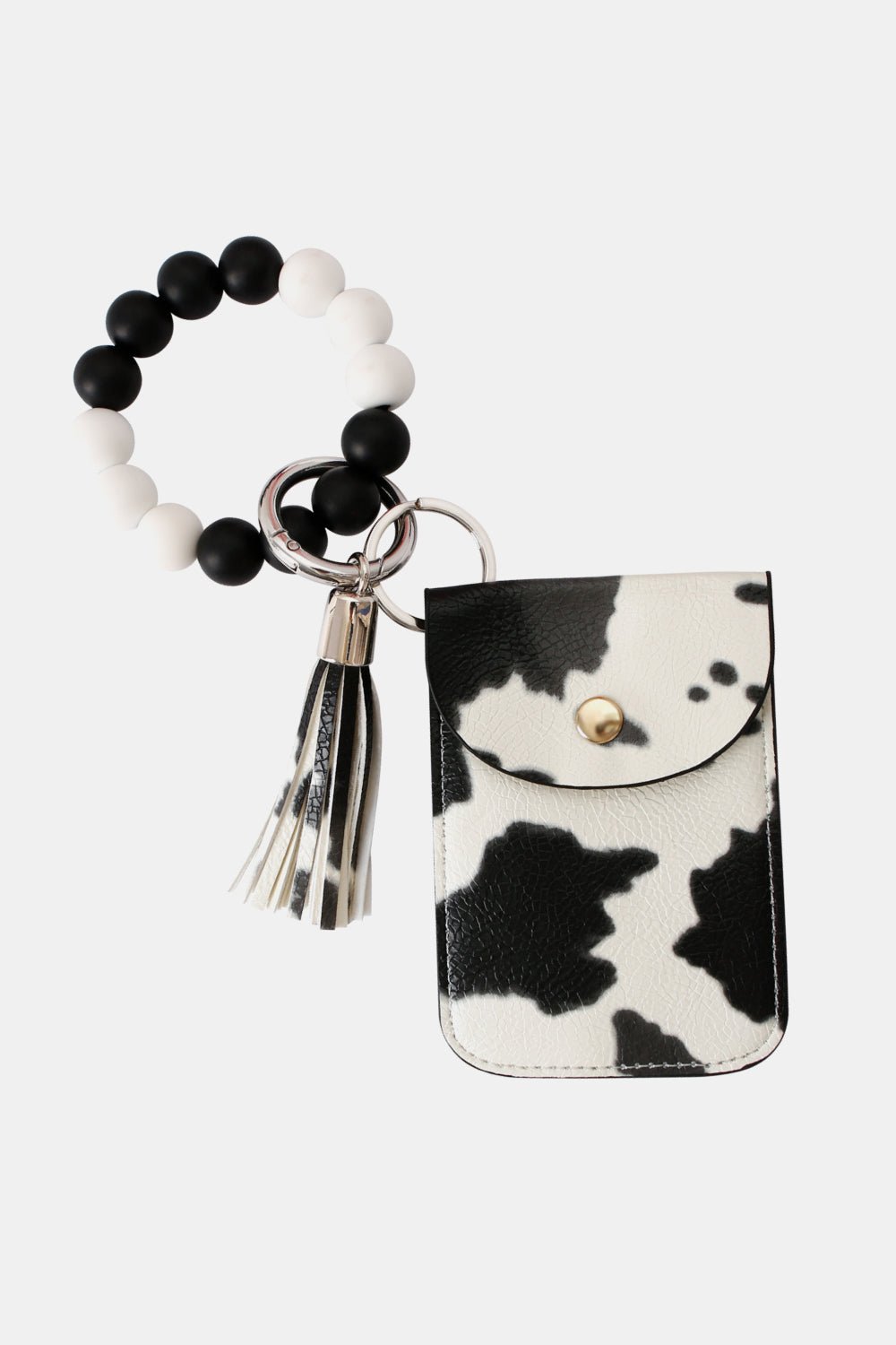Bead Wristlet Key Chain with Wallet - Tangerine Goddess