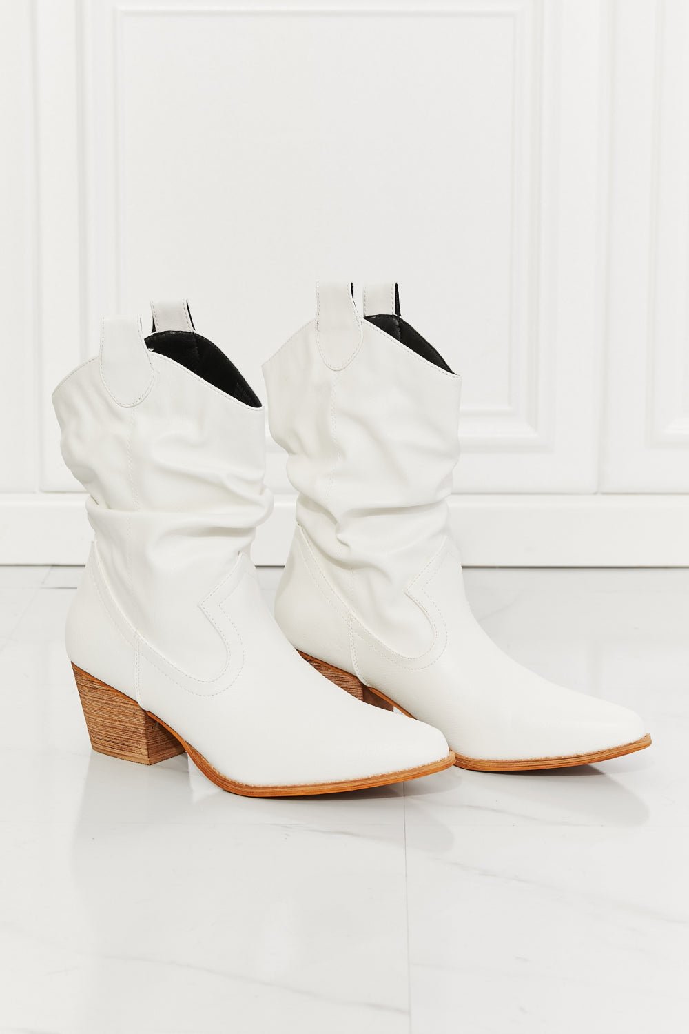 Cowboy Boots in White - Tangerine Goddess