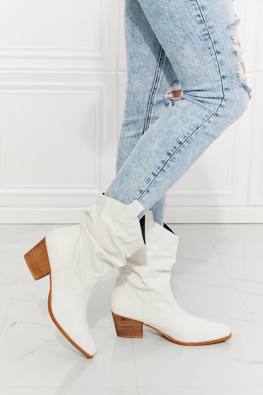 Cowboy Boots in White - Tangerine Goddess