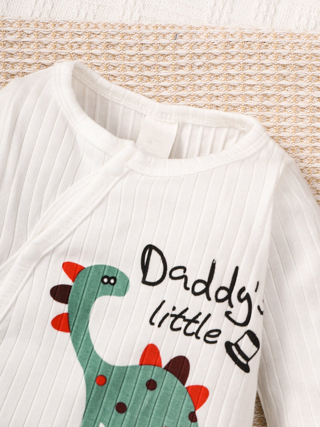 DADDY'S LITTLE MAN Dinosaur Graphic Jumpsuit - Tangerine Goddess