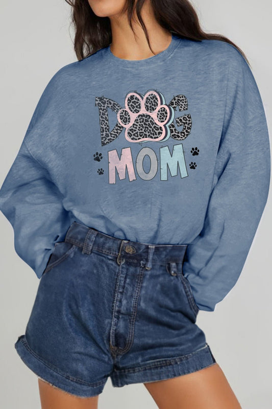 DOG MOM Graphic Sweatshirt - Tangerine Goddess