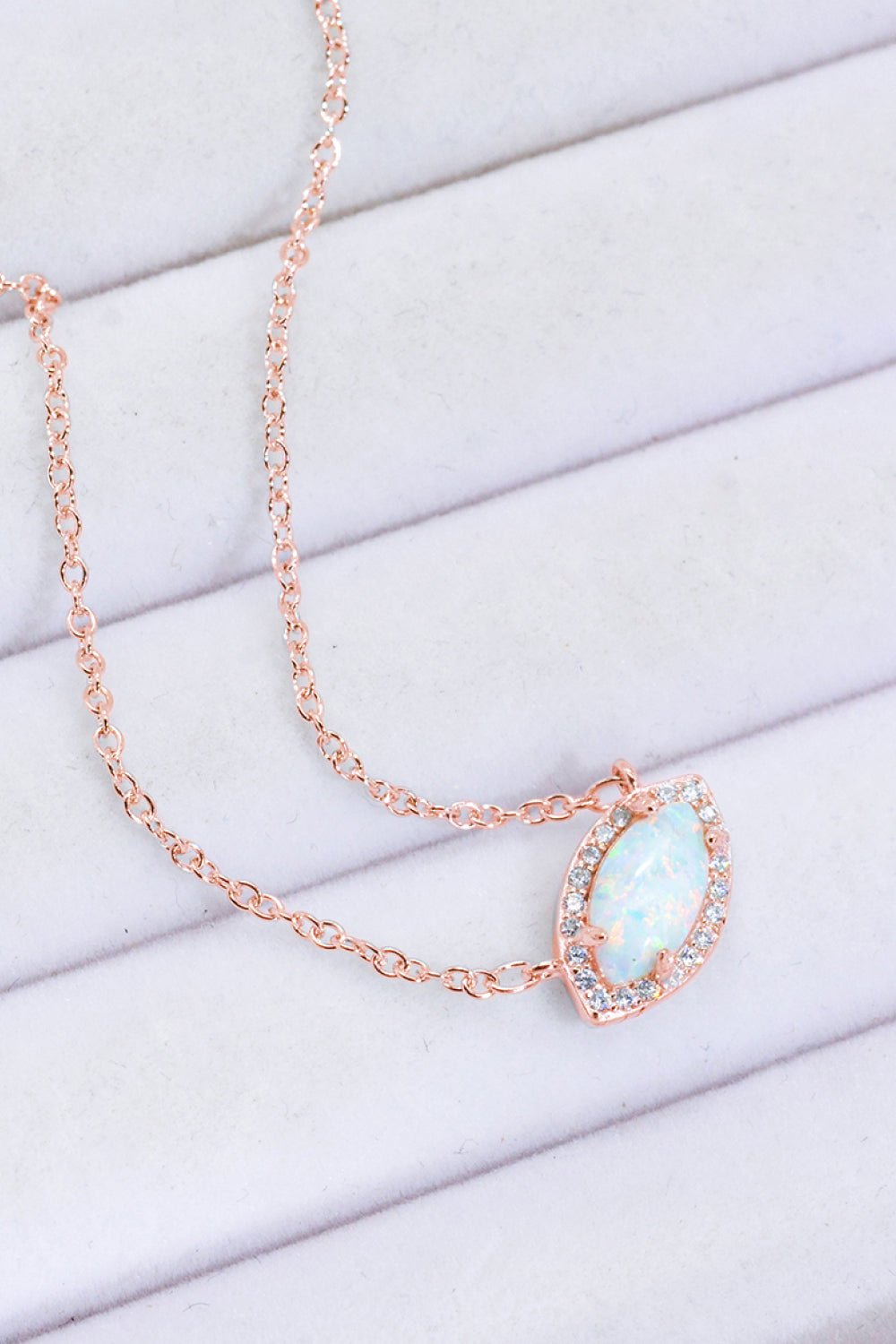 Evil Eye Opal Pendant Necklace - Tangerine Goddess