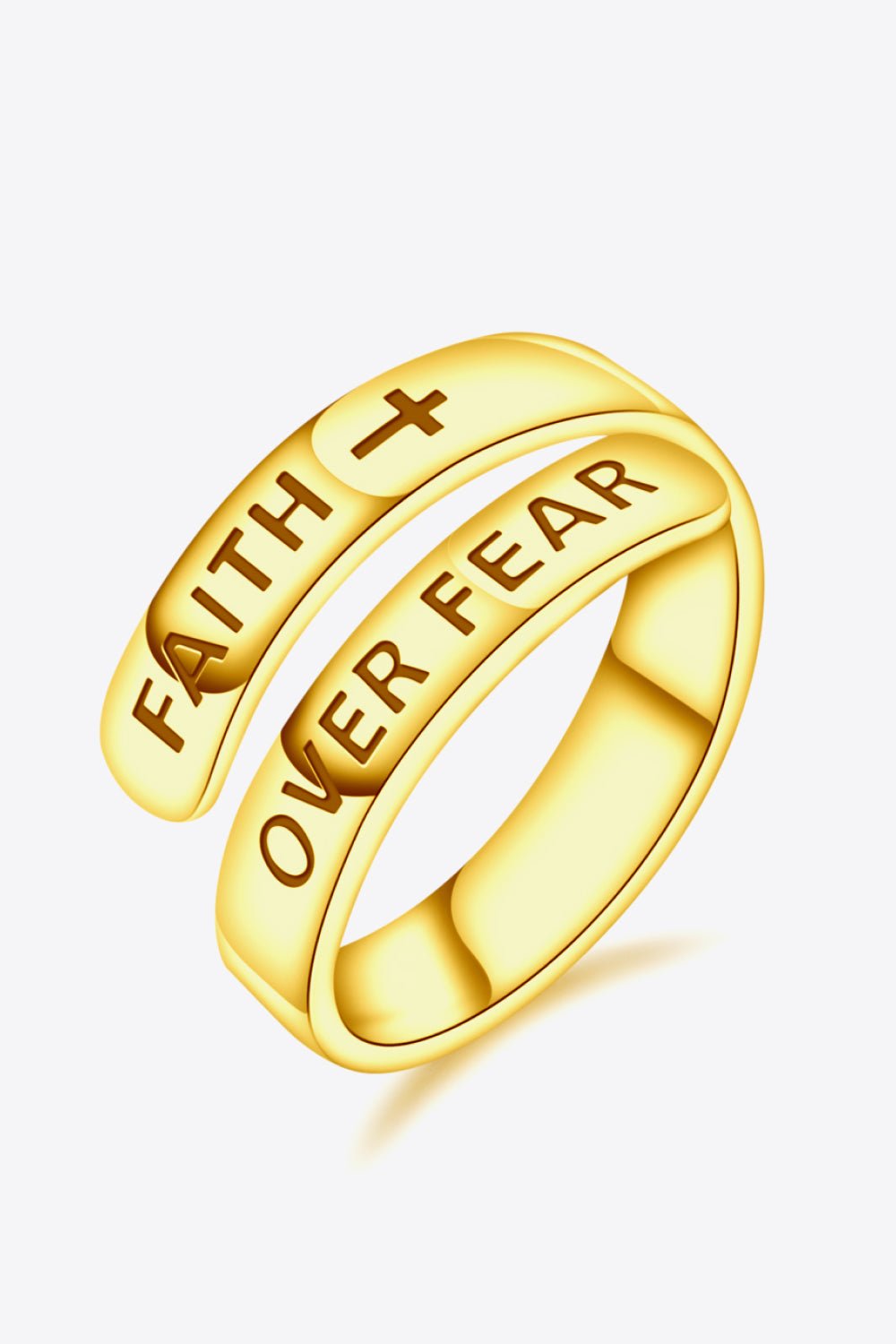 FAITH OVER FEAR Ring - Tangerine Goddess