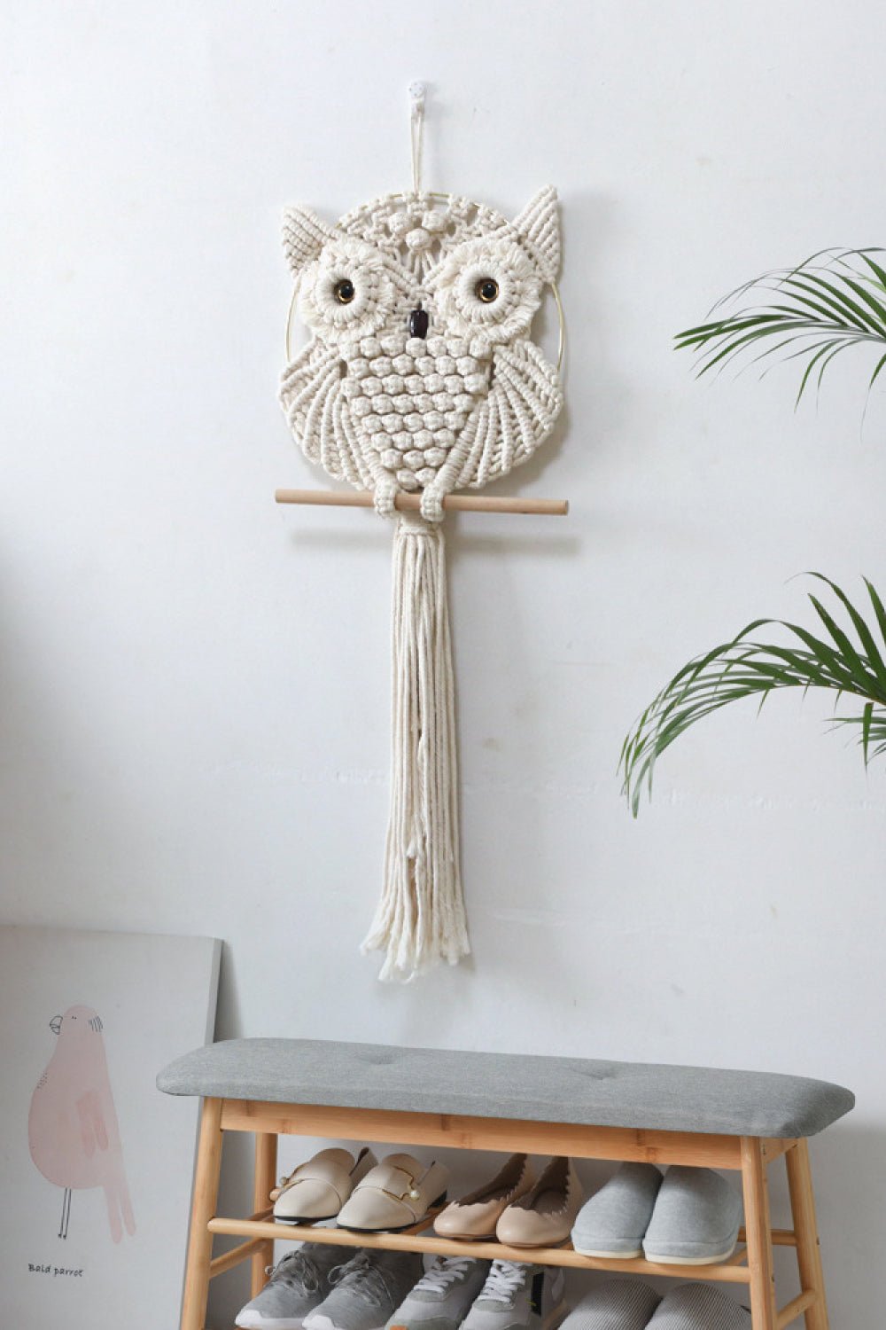 Hand-Woven Owl Macrame Wall Hanging - Tangerine Goddess