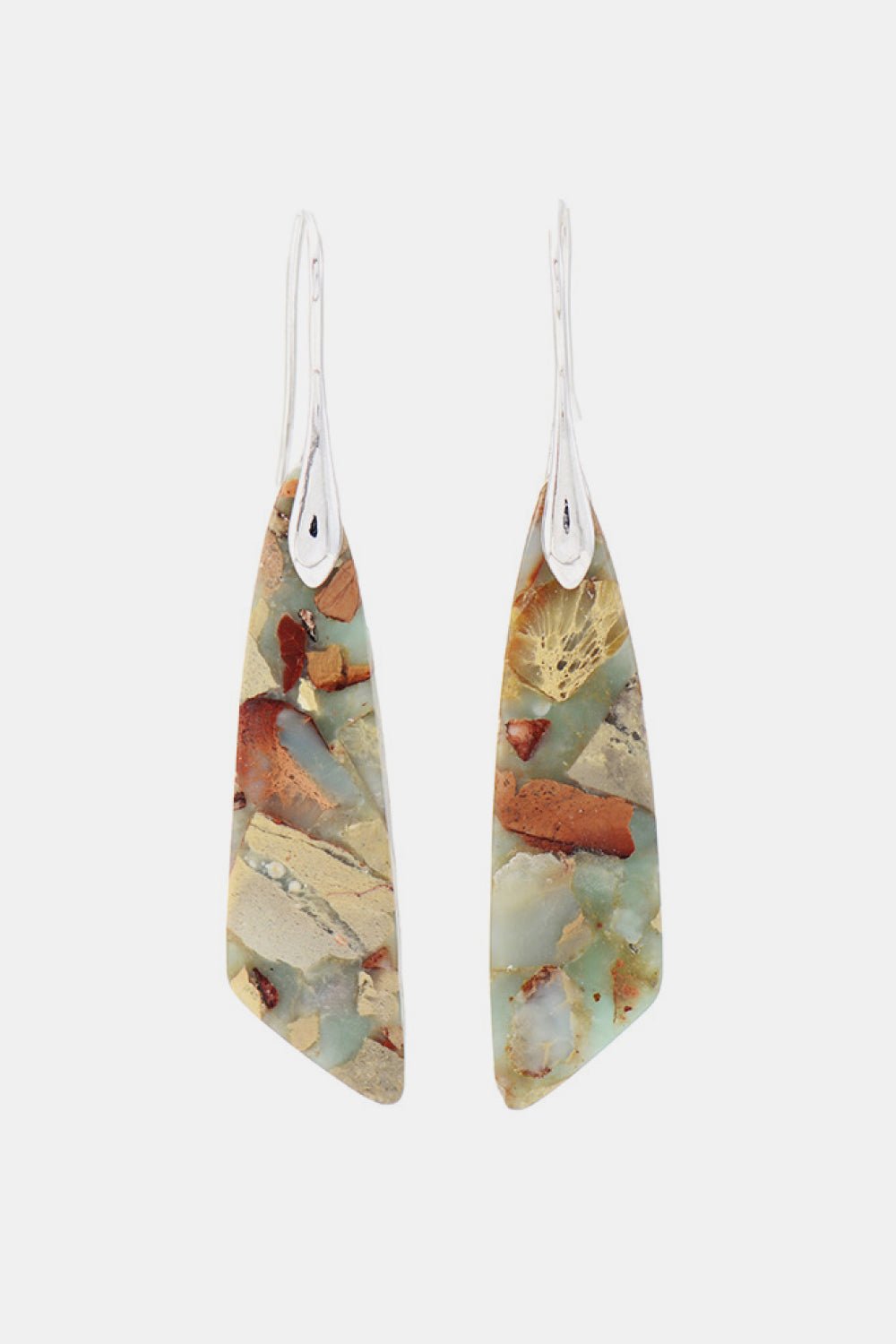 Handmade Natural Stone Dangle Earrings - Tangerine Goddess