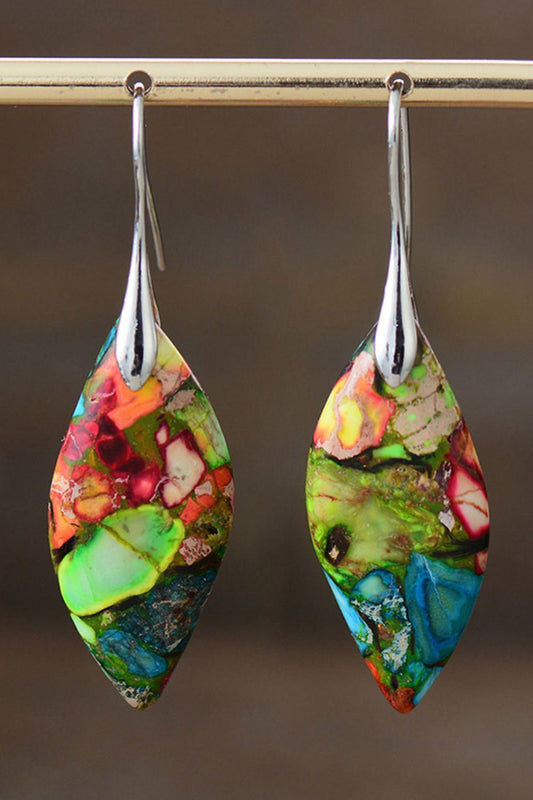 Handmade Natural Stone Dangle Earrings - Tangerine Goddess