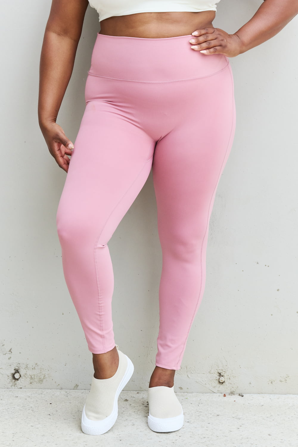 High Waist Active Leggings - Tangerine Goddess