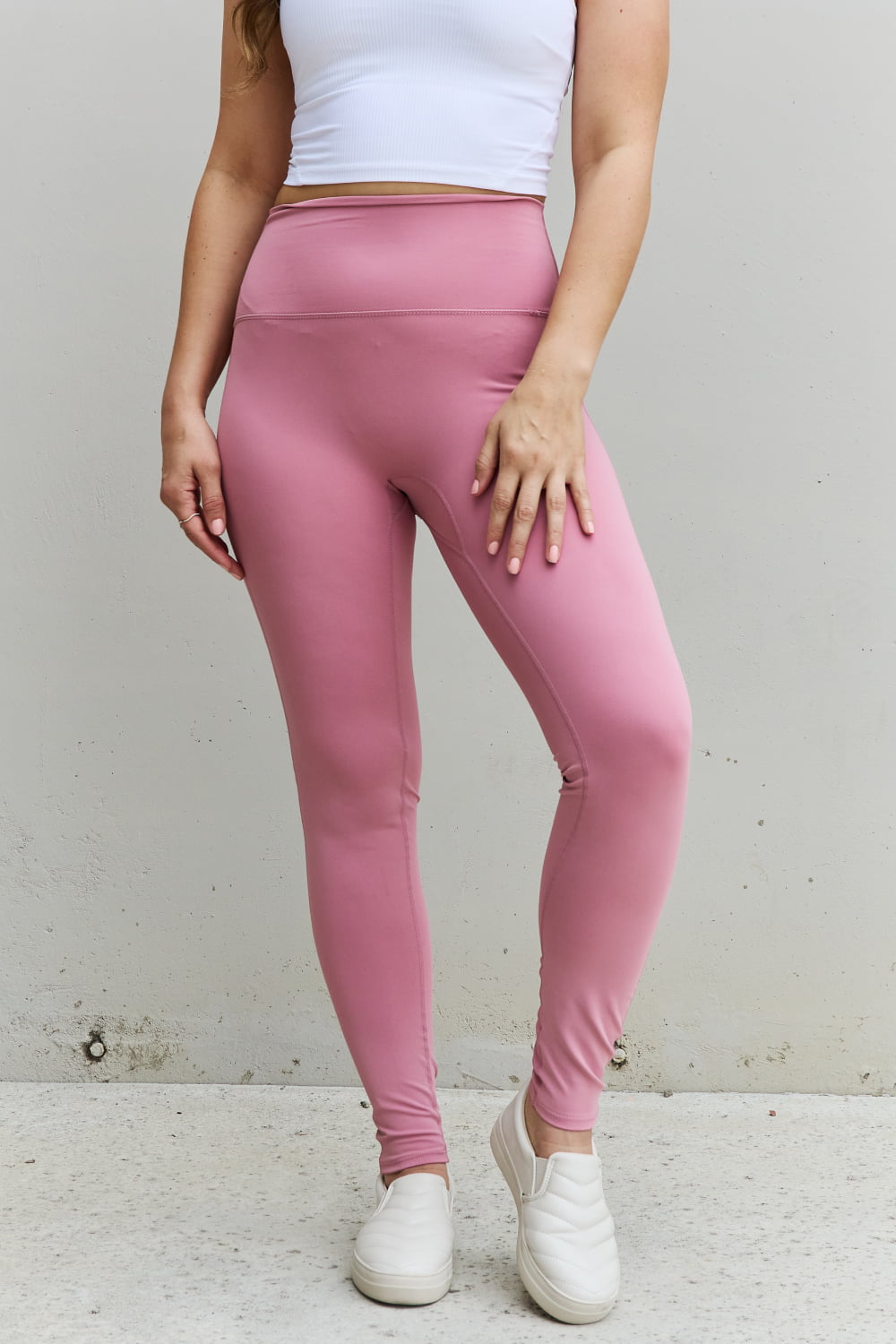 High Waist Active Leggings - Tangerine Goddess