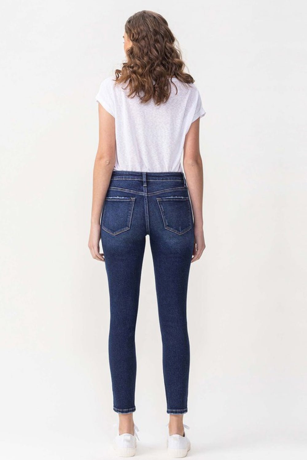Kaitlyn Midrise Crop Skinny Jeans - Tangerine Goddess