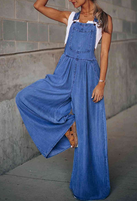 Luna Denim Overalls - Overalls Tangerine Goddess Medium / S