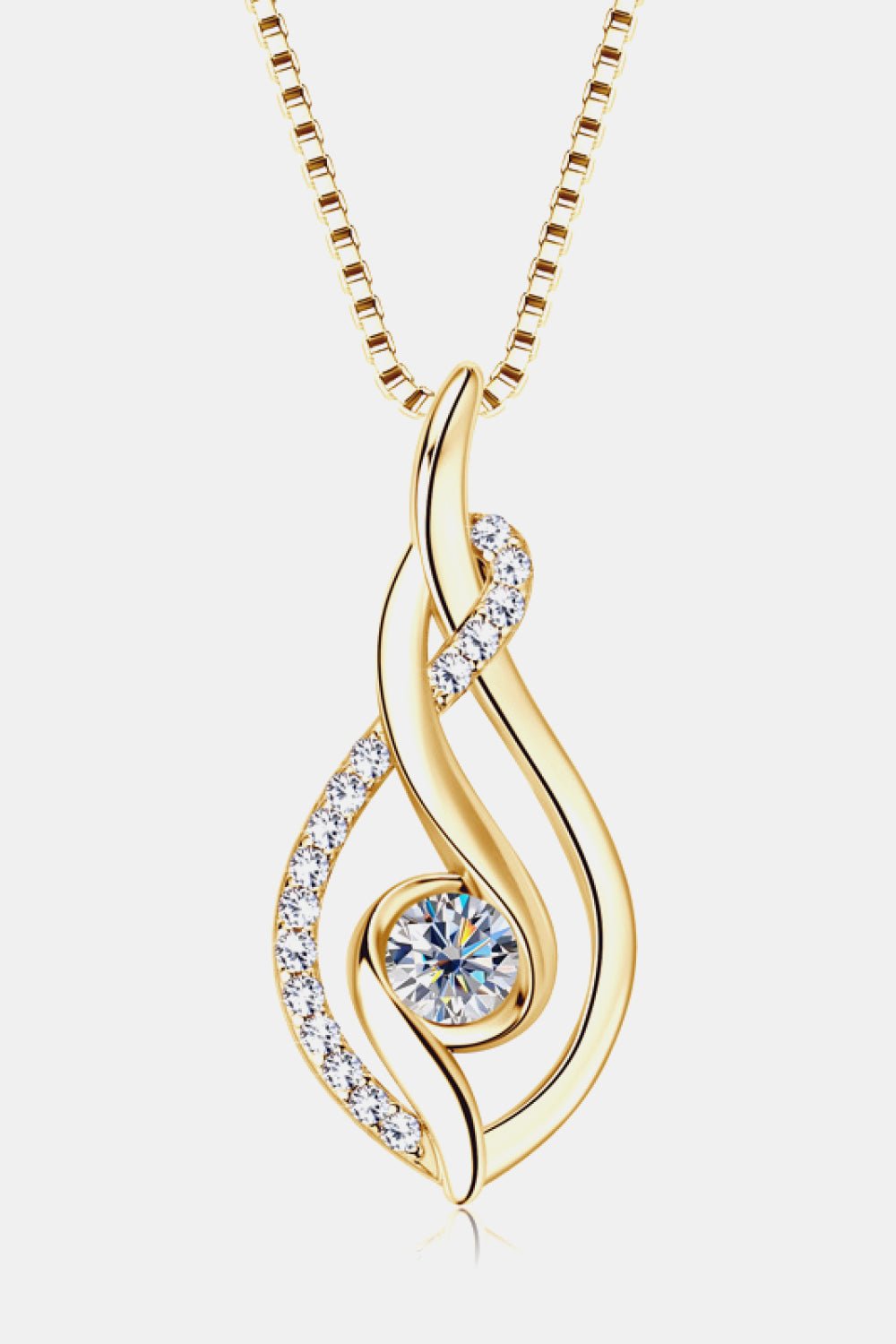 Moissanite Infinite Necklace- 925 Sterling Silver - Tangerine Goddess