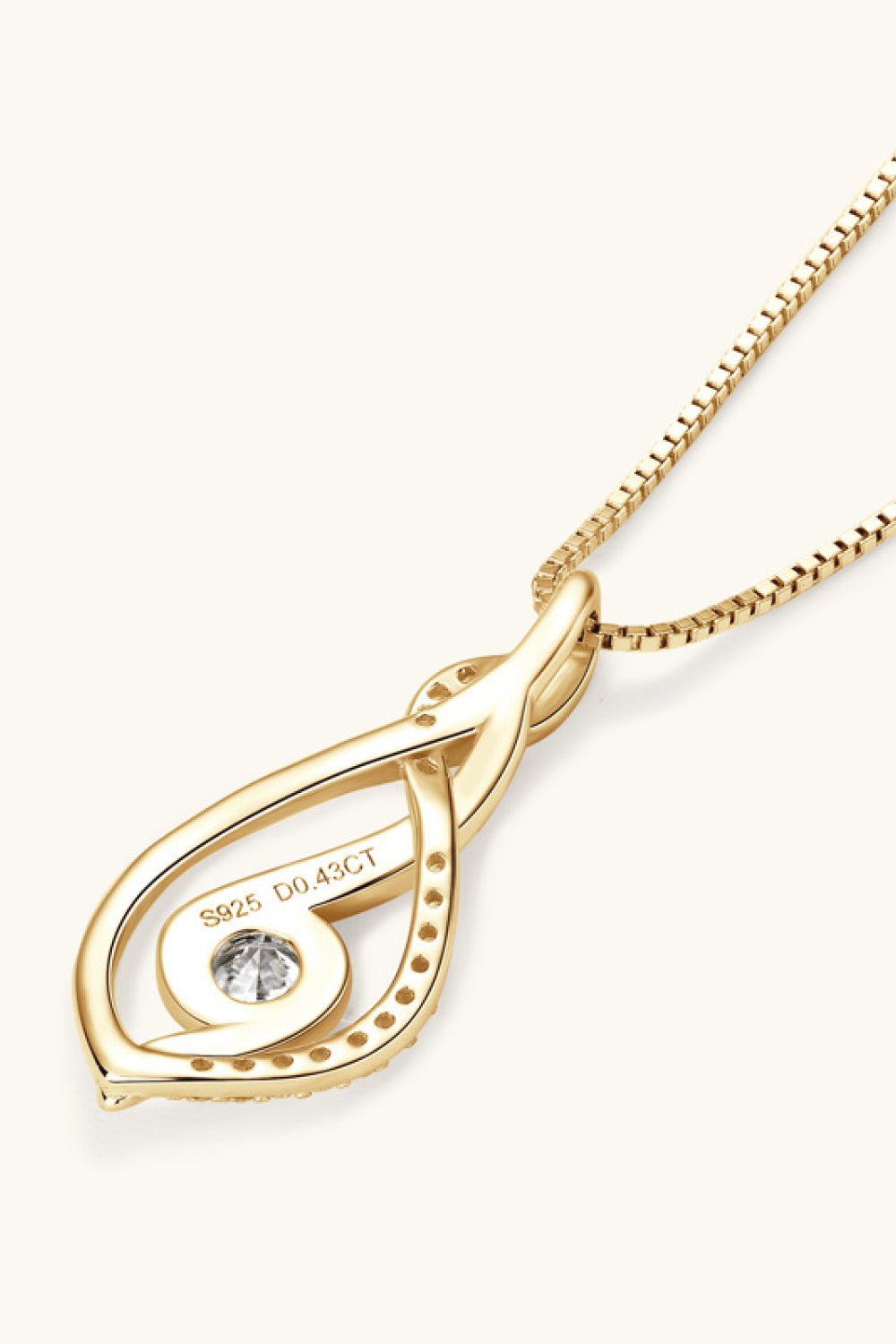 Moissanite Infinite Necklace- 925 Sterling Silver - Tangerine Goddess