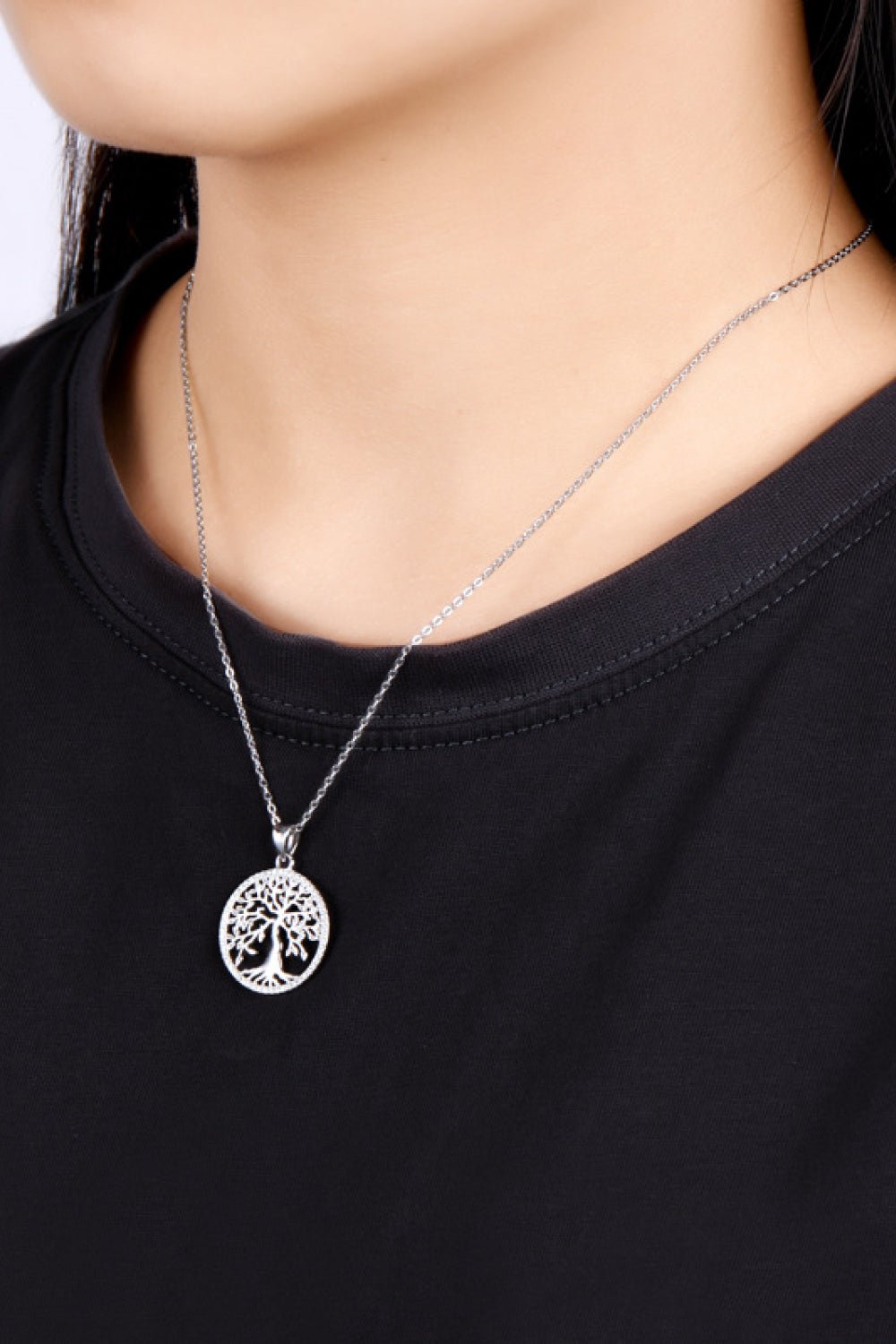 Moissanite Tree of Life Pendant Necklace - Tangerine Goddess