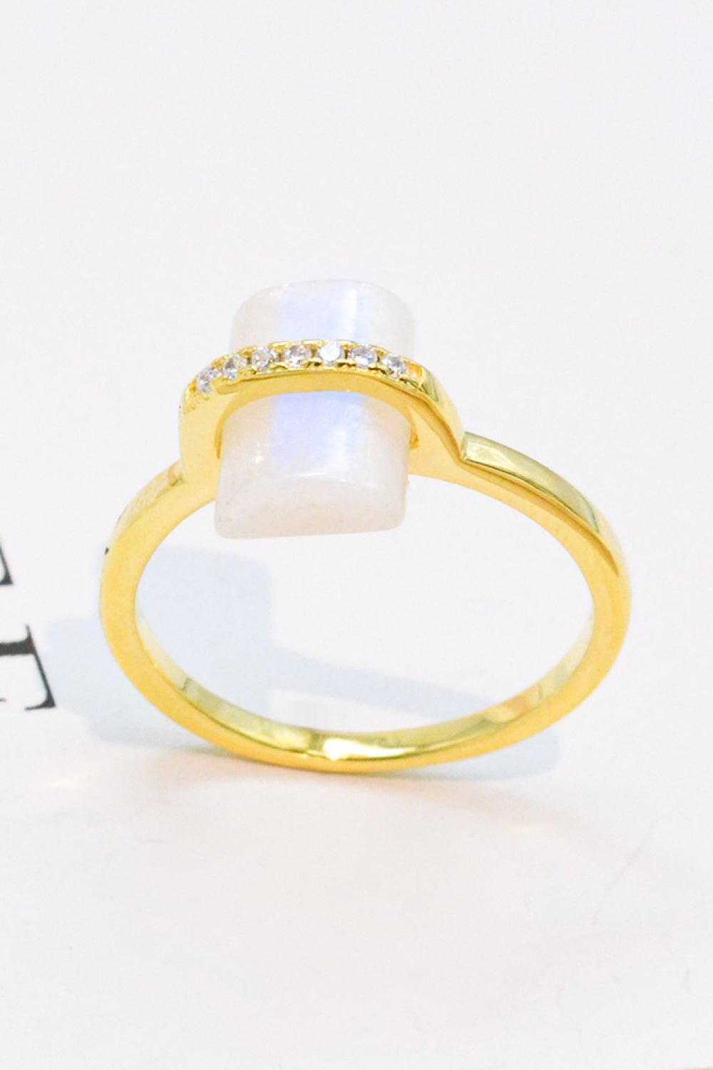 Moonstone Geometric Ring - Tangerine Goddess