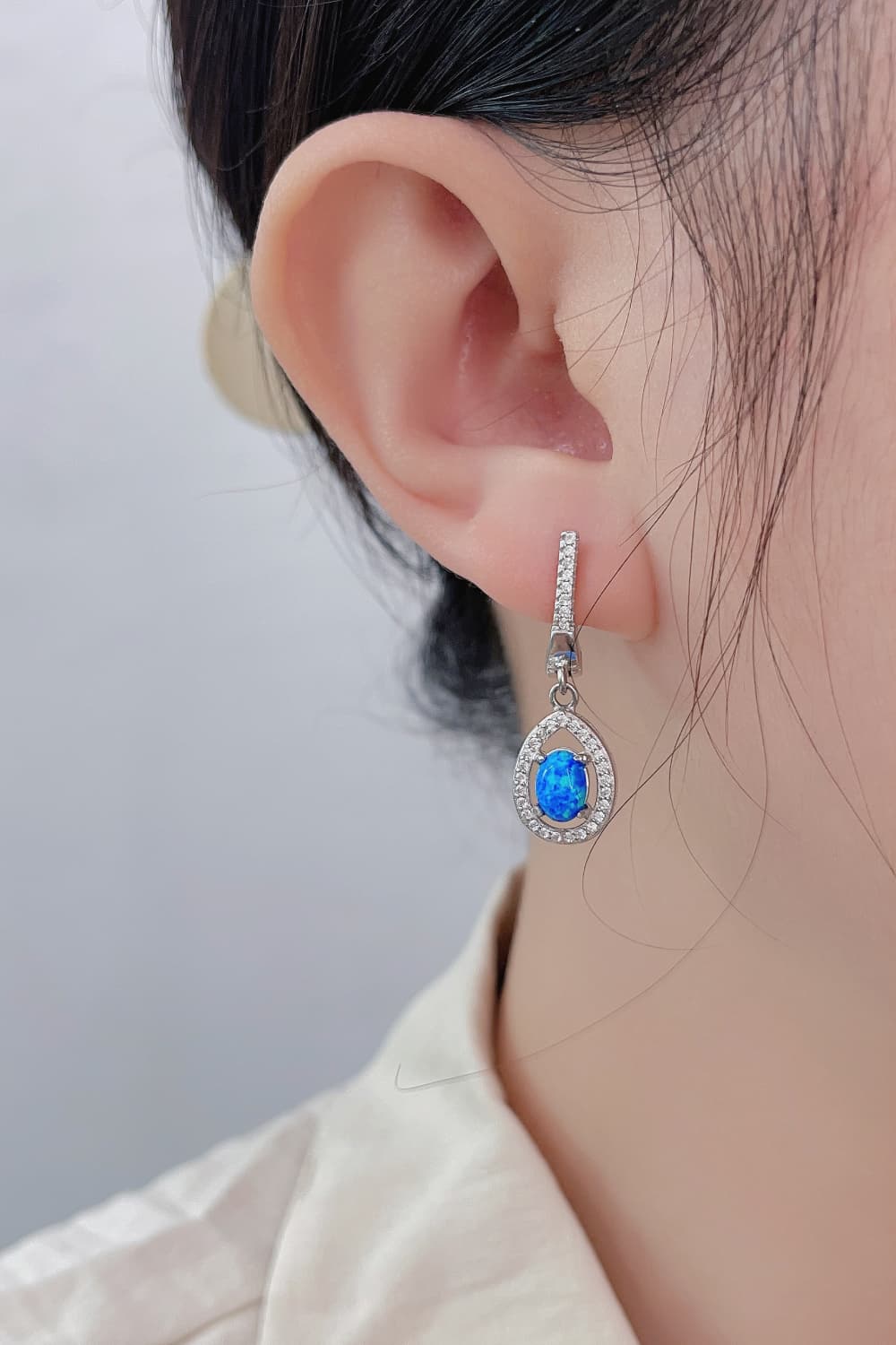 Opal Pear Shaped Drop Earrings - Tangerine Goddess