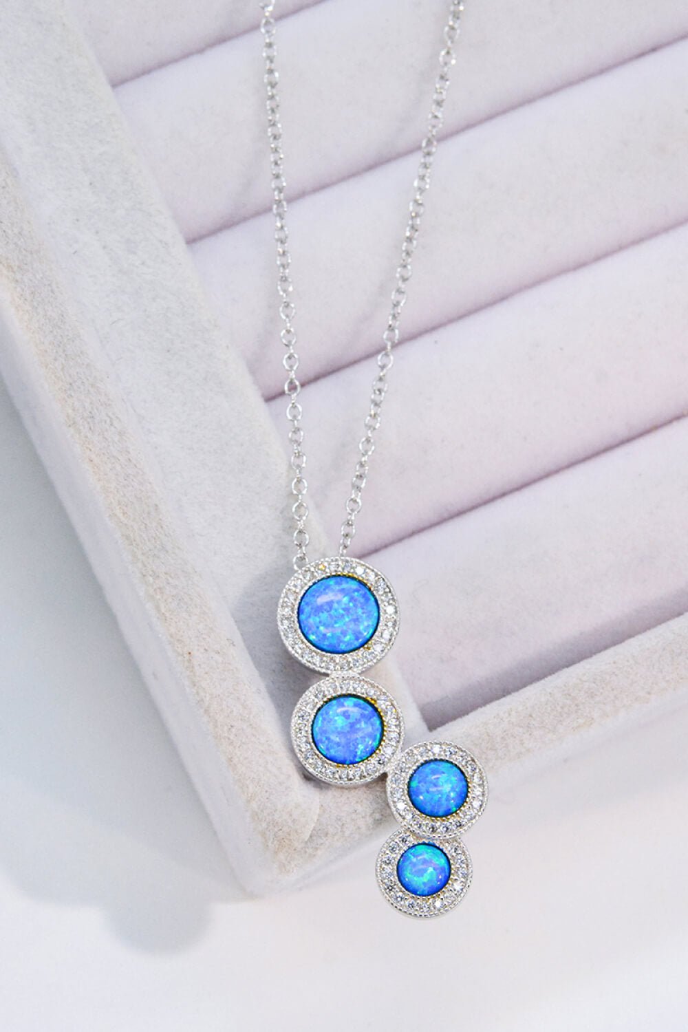 Opal Round Link Necklace - Tangerine Goddess