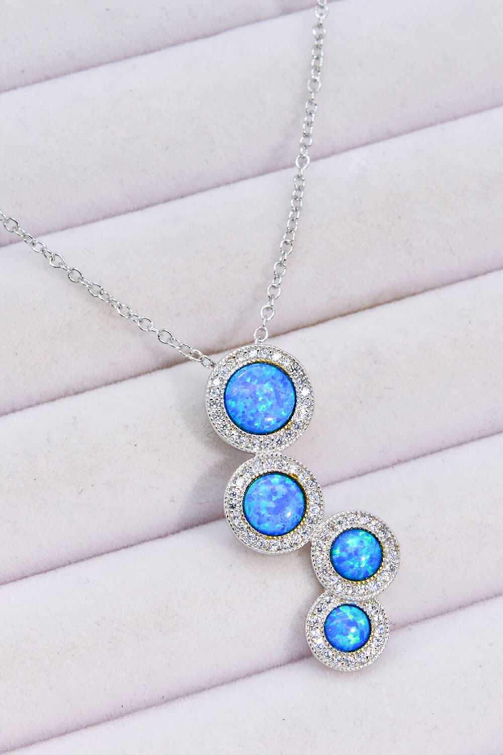 Opal Round Link Necklace - Tangerine Goddess
