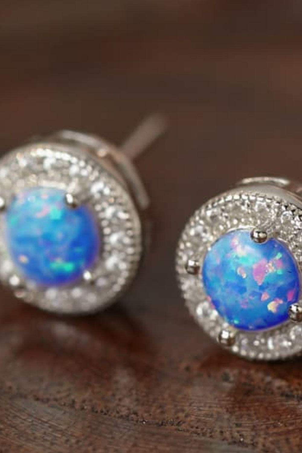 Opal Round Stud Earrings - Tangerine Goddess