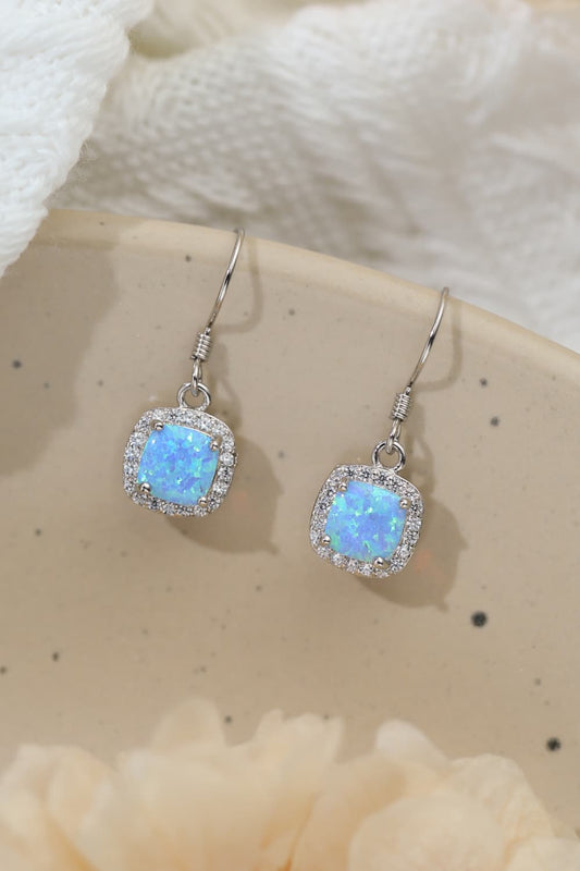 Opal Square Drop Earrings - Tangerine Goddess