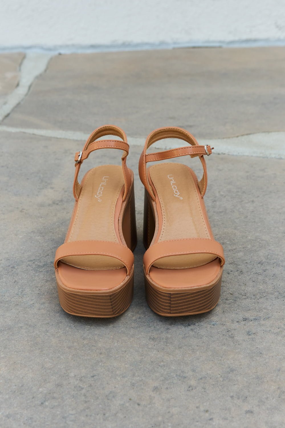 Platform Heel Sandals - Tangerine Goddess