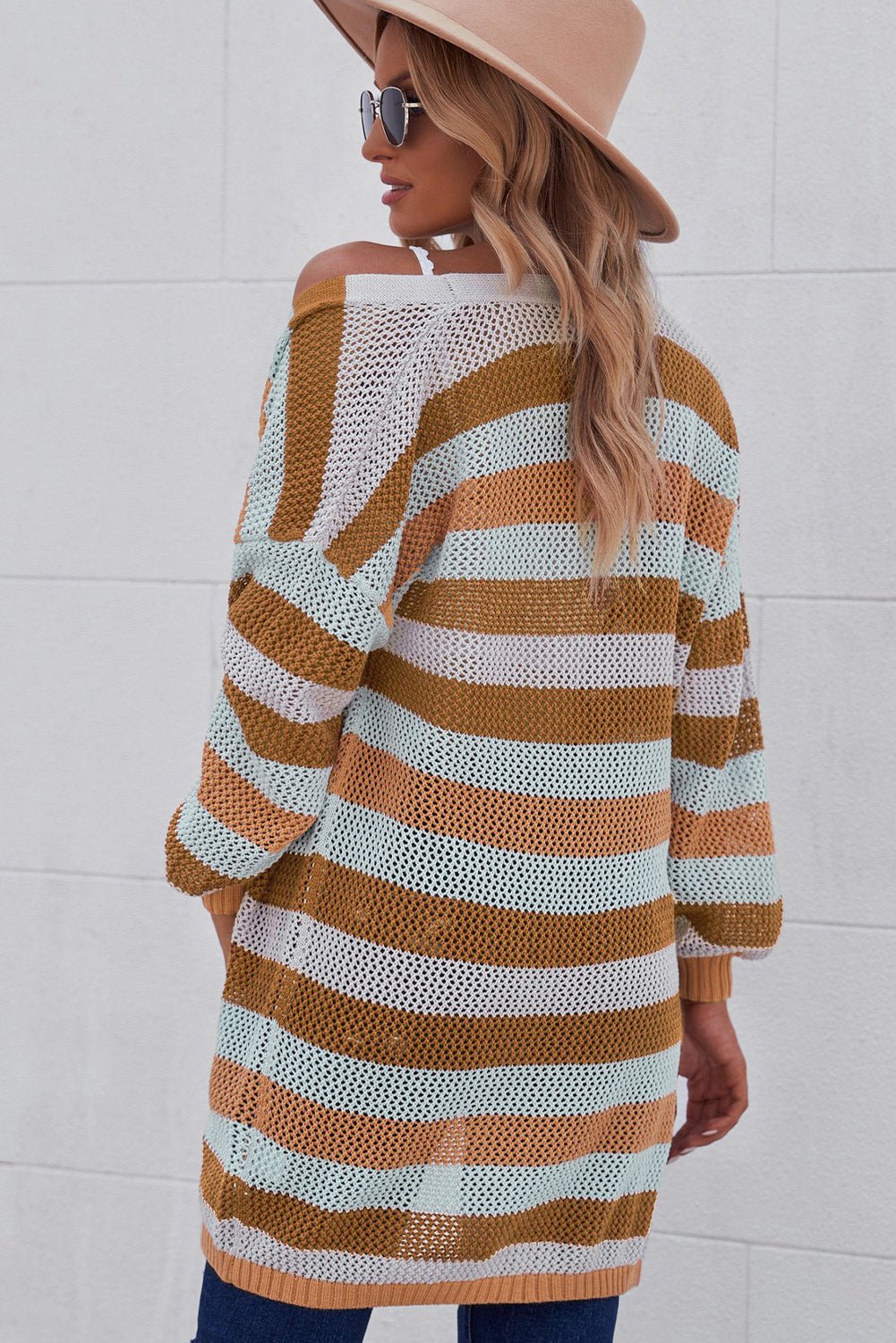 Striped Cardigan - Tangerine Goddess