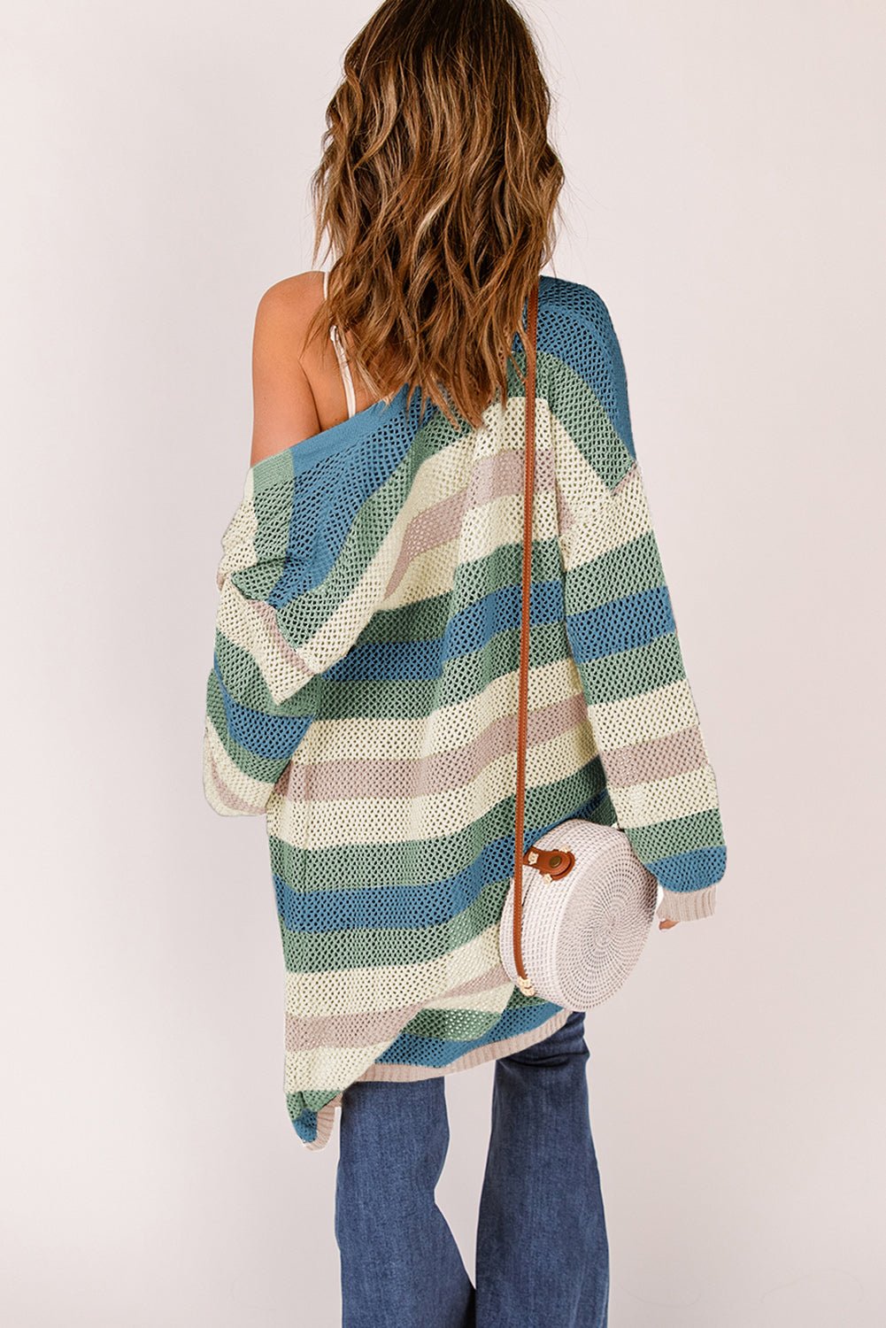 Striped Cardigan - Tangerine Goddess