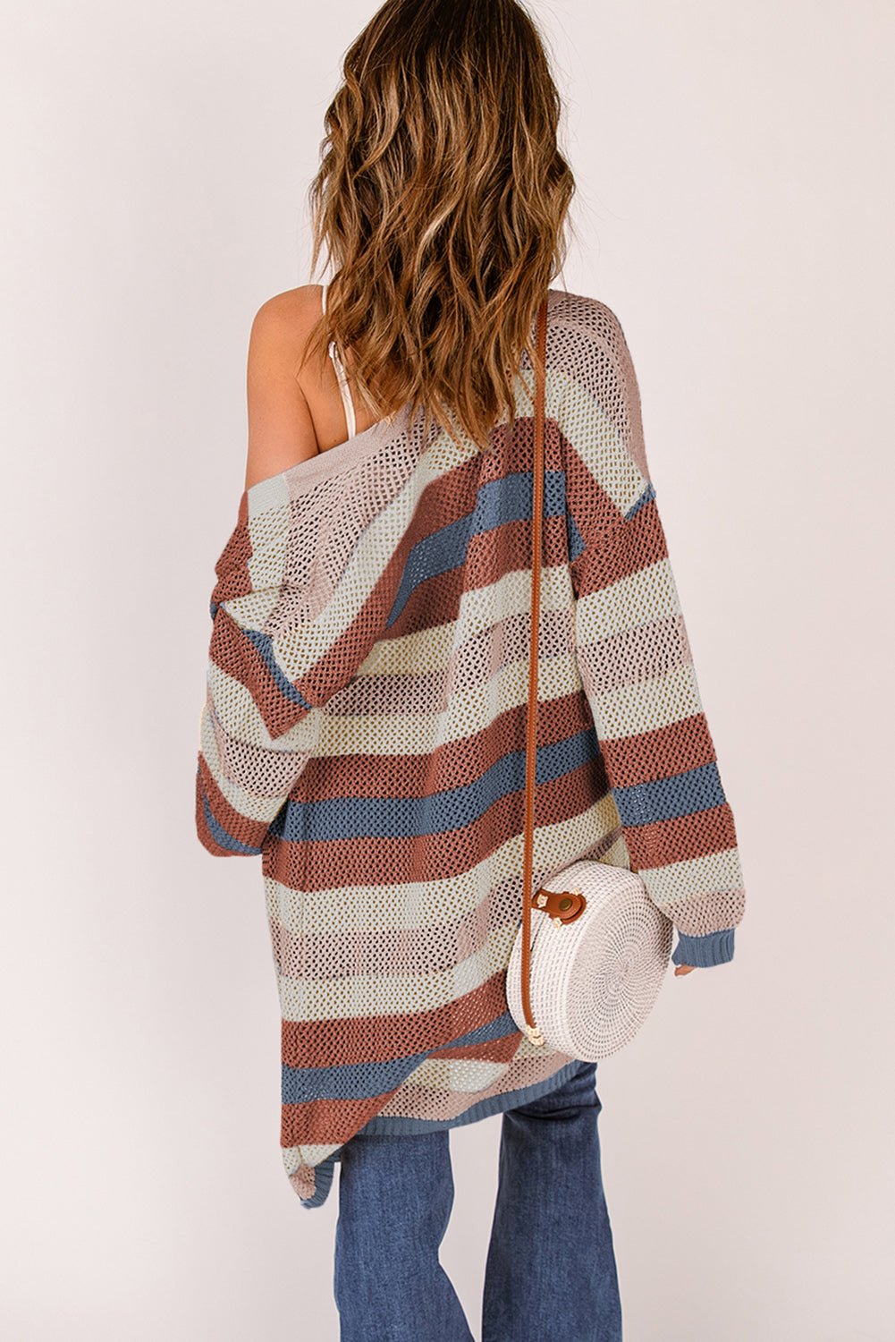 Striped Cardigan - Tangerine Goddess