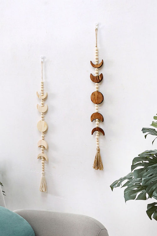 Wooden Tassel Wall Hanging - Tangerine Goddess